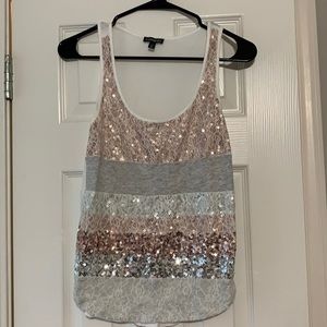 Express women’s sequin tank top